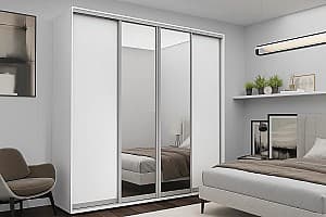 Dulap-Cupe Nex Home 2 Oglinda + 2 PAL Alb 300x60x240 cm