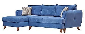 Canapea de colt Dogtas LENTO (147*260 cm) blue velvet