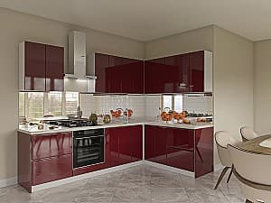 Bucatarie Confort-NV Royal Gloss 2.6x1.7 m Wine Red