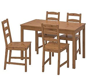 Set de masa cu scaune IKEA Jokkmokk Antique (4 scaune)