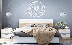 Dormitor Ideal Mobila Dante C337 Sonoma Oak/White, Stejar / Alb