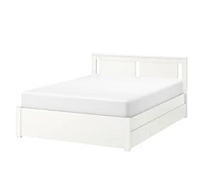 Pat IKEA Songesand White  Luroy 160×200 cm (4 cutii depozitare)
