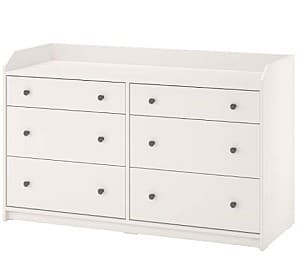 Comoda IKEA Hauga White 138×84 cm (6 sertare)