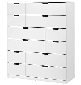 Comoda IKEA Nordli White 120×145 cm (12 sertare)