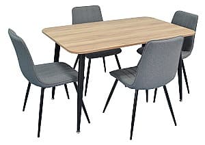 Set de masa cu scaune Evelin 405-2+4 scaune XR-154B Grey 5