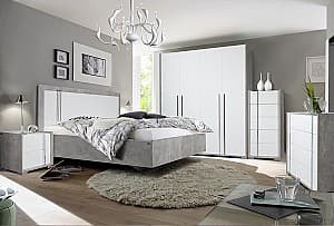 Dormitor Slonimmebel Olivia 4D 1.6 m White/Grey