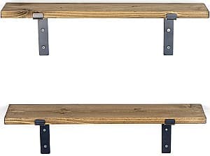Raft de perete Trendy Lam006 Negru/Nuc (Maro)
